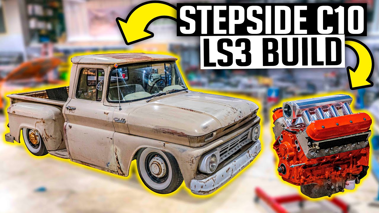 Supercharged C10 6.2 LS Motor Build! - 1962 LS3 Bagged Stepside Chevy C10 Ep. 4