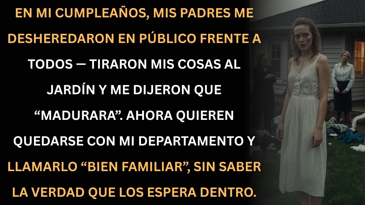 Mis padres me desheredaron frente a todos… ahora quieren mi departamento sin saber la verdad.