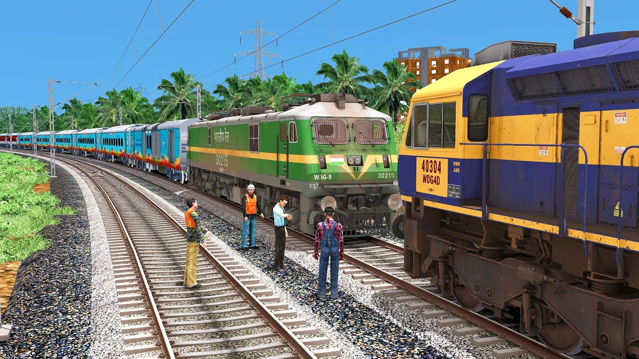 DELHI HUMSAFAR EXPRESS Loco Failed Rescued by GY WDG4D | Train Simulator 2022