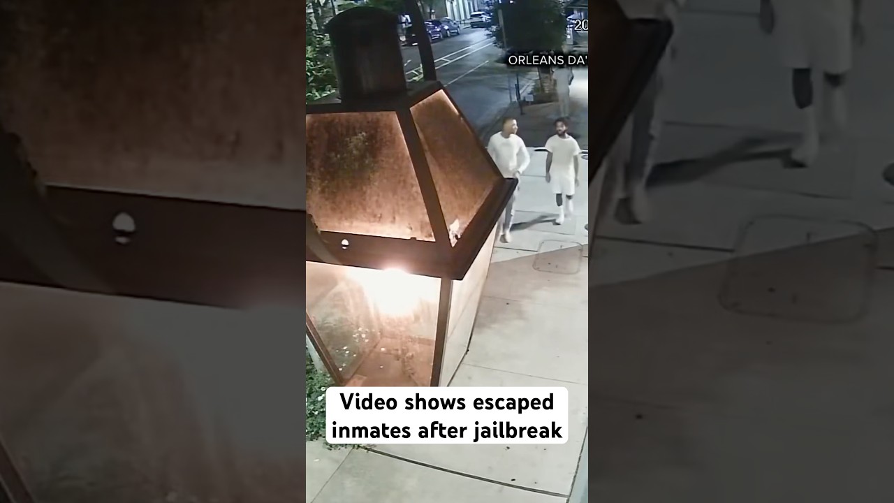 Video shows escaped inmates walking through New Orleans hours after jailbreak #jailescape