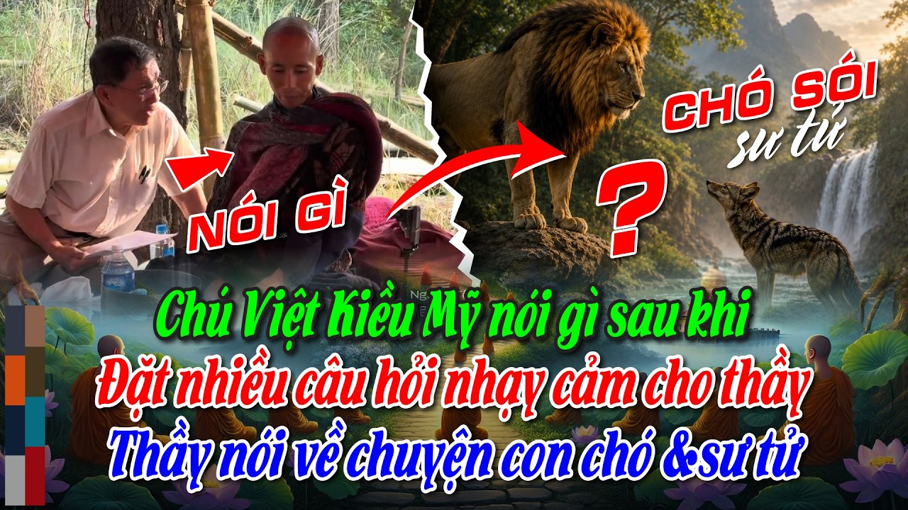 Ch&uacute; VK Mỹ n&oacute;i g&igrave; sau khi đặt nhiều c&acirc;u hỏi nhạy cảm cho thầy. Thầy n&oacute;i về chuyện con ch&oacute; &sư tử
