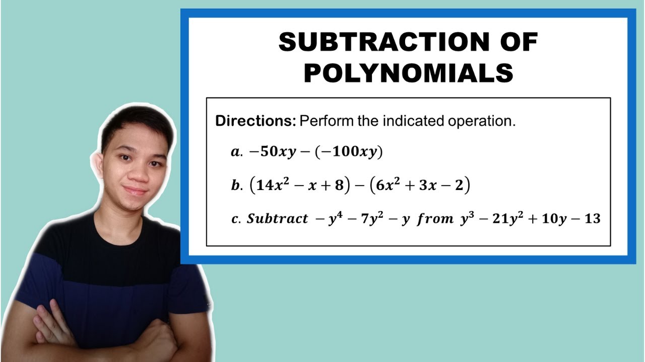 [TAGALOG] Grade 7 Math Lesson: OPERATIONS ON POLYNOMIALS: HOW TO DO SUBTRACTION OF POLYNOMIALS?