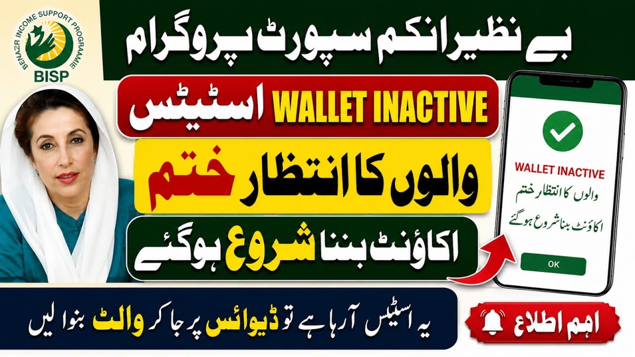 BISP Wallet Inactive Problem Solved | 8171 Portal Se Biometric Activation Ka Tarika