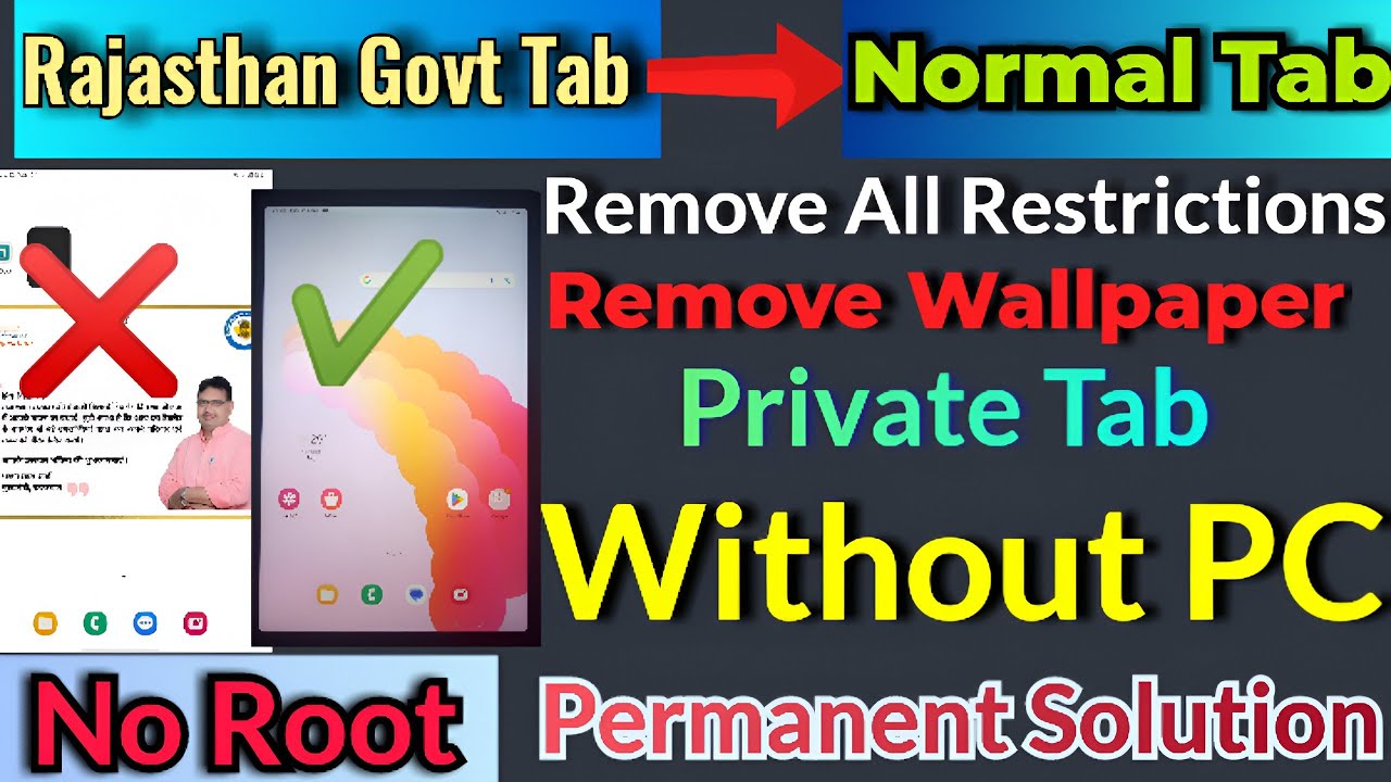 Rajasthan Govt Tablet Ko Normal Kaise kare ll REMOVE WALLPAPER ll Remove All Restrictions Permanent