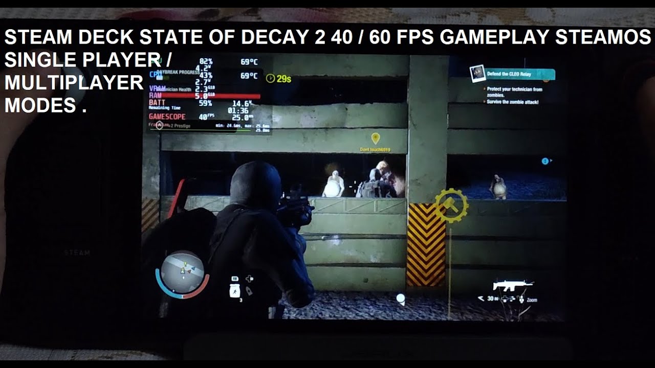 Steam Deck State of Decay 2 SD Card 40 / 60 FPS Gameplay Steam OS | Single Player & Multiplayer