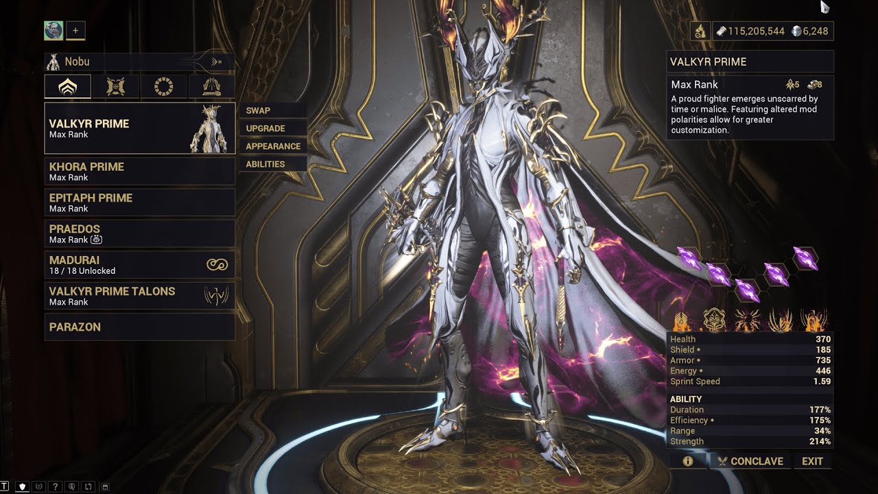 Warframe Maximum Investment -  Valkyr Prime | Techrot Encore