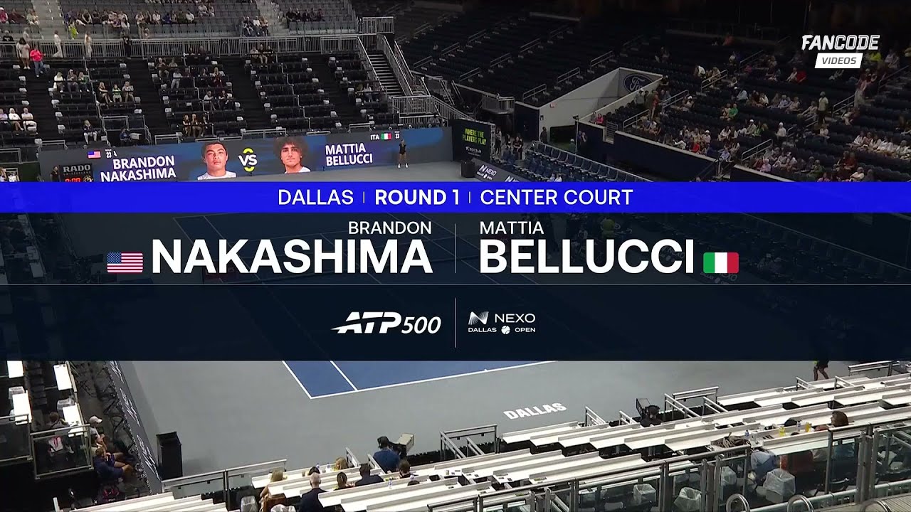 Bradon Nakashima vs Mattia Bellucci | ATP 500 | Nexo Dallas Open | 2026 | Full Match Highlights