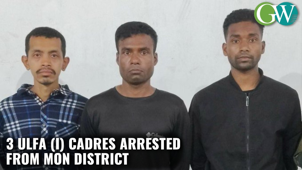 3 ULFA (I) CADRES ARRESTED FROM MON DIST. IN COUNTER INSURGENCY OPERATION