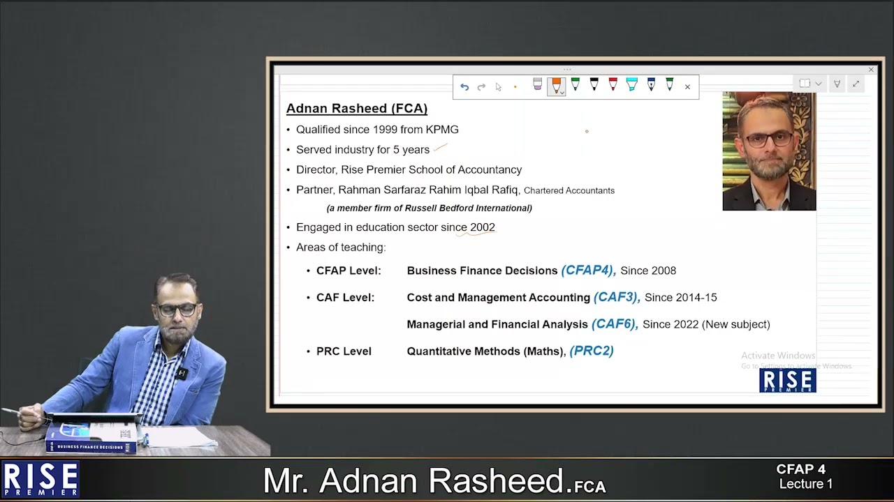CFAP 4   Sir Adnan Rasheed   Lecture 01 mp4