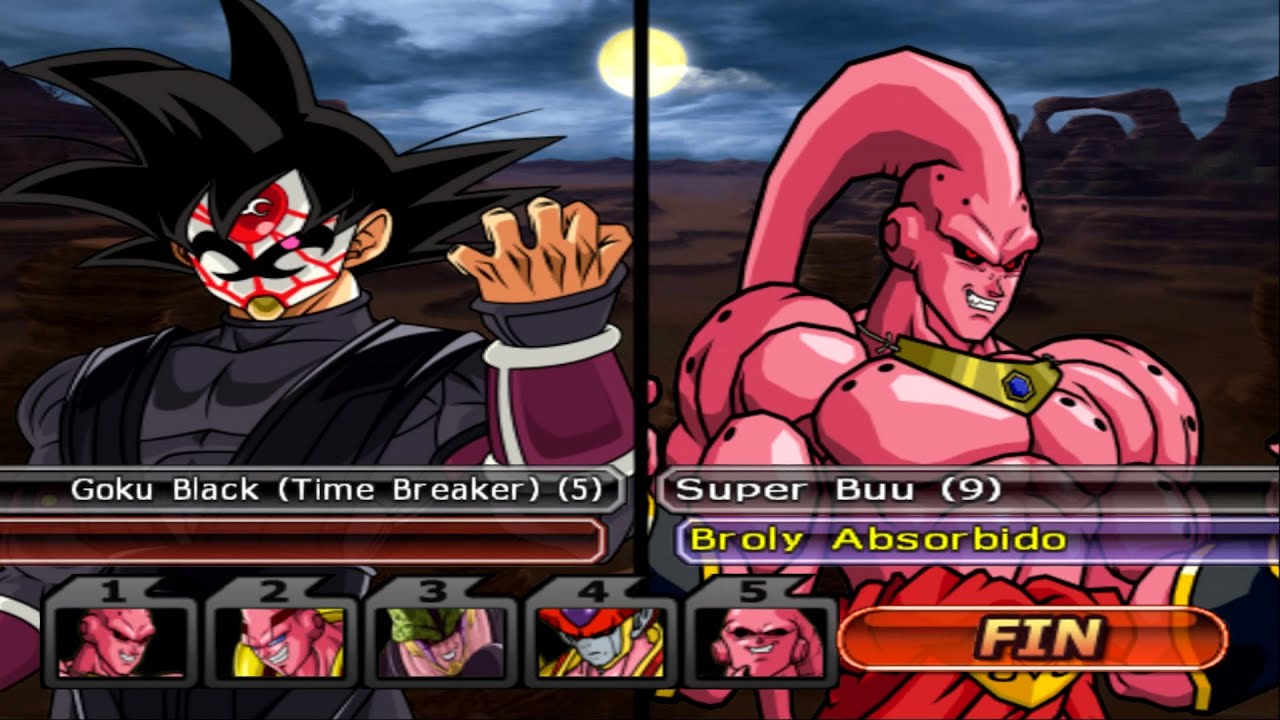 TEAM BLACK GOKU VS TEAM SUPER BUU EN DRAGON BALL Z BUDOKAI TENKAICHI 3 MODS ISO LATINO GAMEPLAY HD