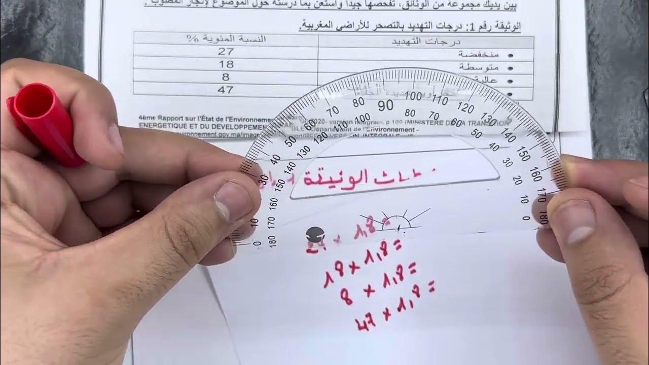 اجي تضمن 3 نقط ديال المبيانات (مبيان بالاعمدة والقطاعي)
