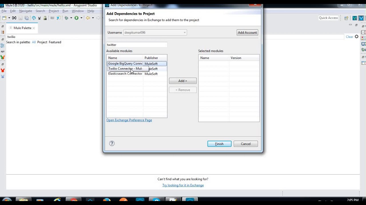 Mule4| Install the connector using Anypoint Studio|connector from exchange