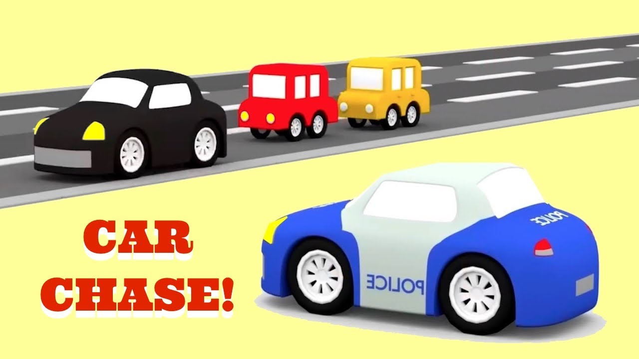 NO ESCAPE! - Who will win the CAR CHASE? - Cartoon Cars for Kids!