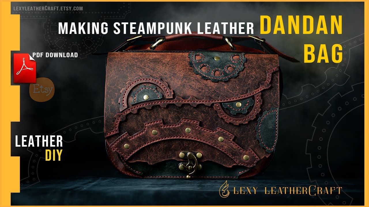 Making steampunk leather bag - Leather DIY