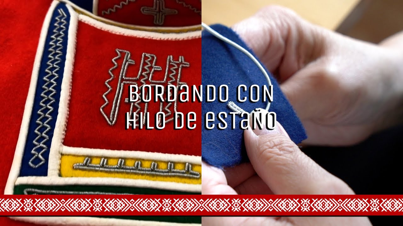 Bordando con hilo de estaño