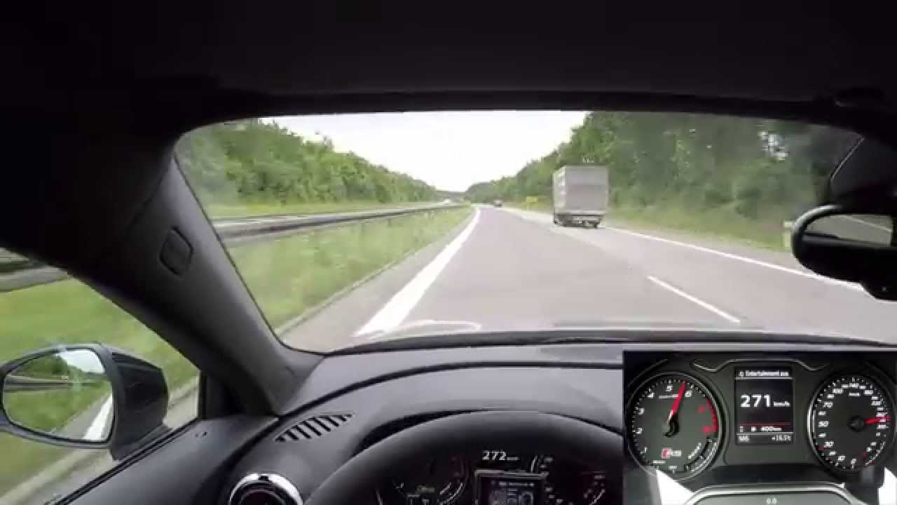 2015 Audi RS3 - Top speed acceleration (Autobahn) & Sound