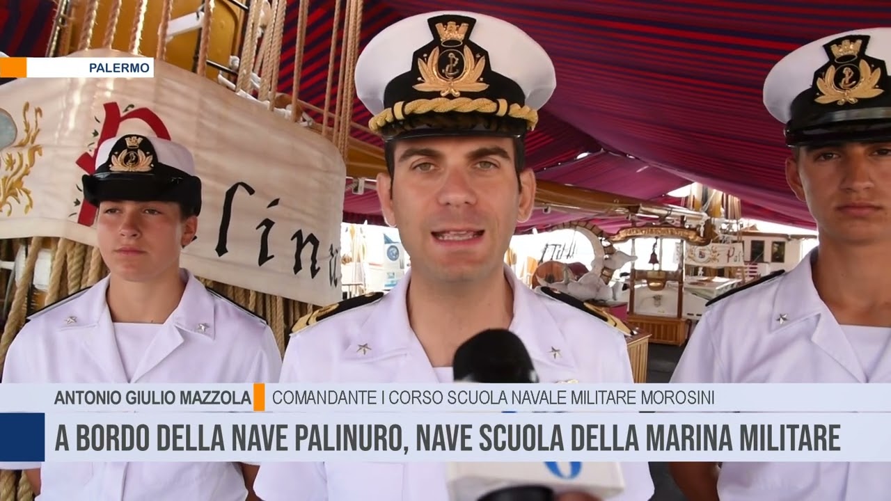 Palermo. A bordo della nave della Palinuro, Nave scuola della Marina Militare