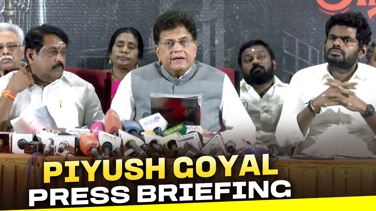 Tamil Nadu assembly polls | Piyush Goyal Press Briefing in Chennai | NDA | BJP | K Annamalai