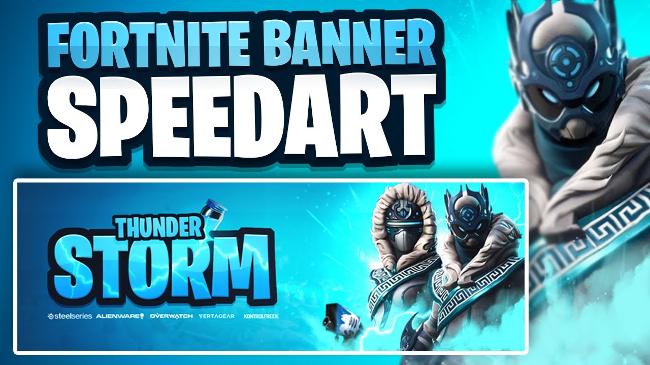 Fortnite Banner Design In Photoshop - FREE PSD & Assets | SpeedArt #4 |