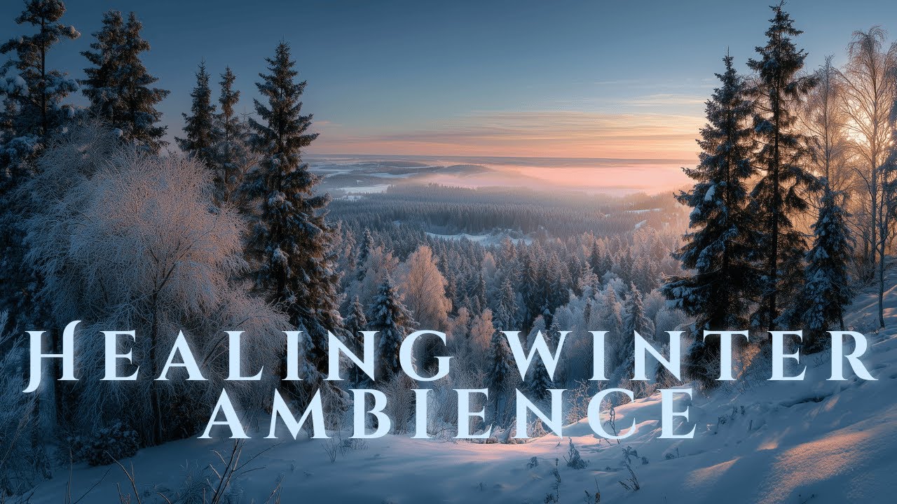 Spiritual Winter Ambience | Snowy Forest with Meditation Atmosphere