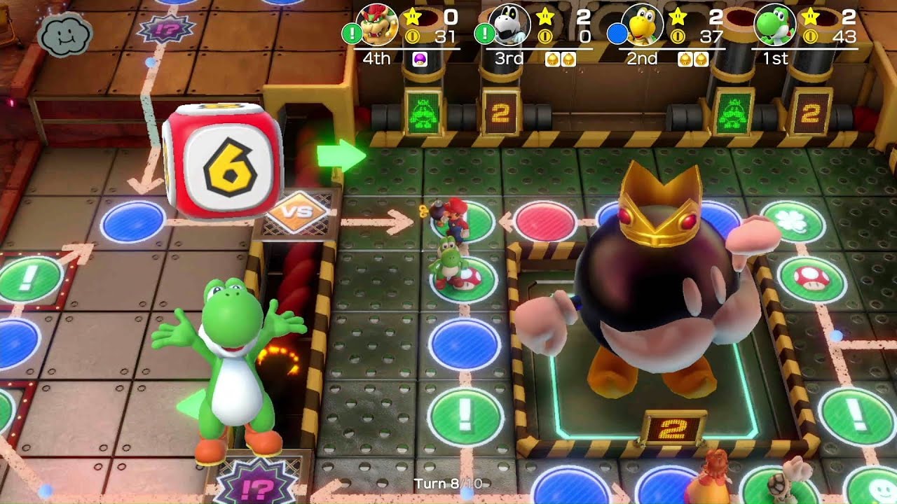 Super Mario Party - Mario Party - #83: King Bob-omb's Powderkeg Mine - Yoshi, Shy Guy, Bowser, Koopa
