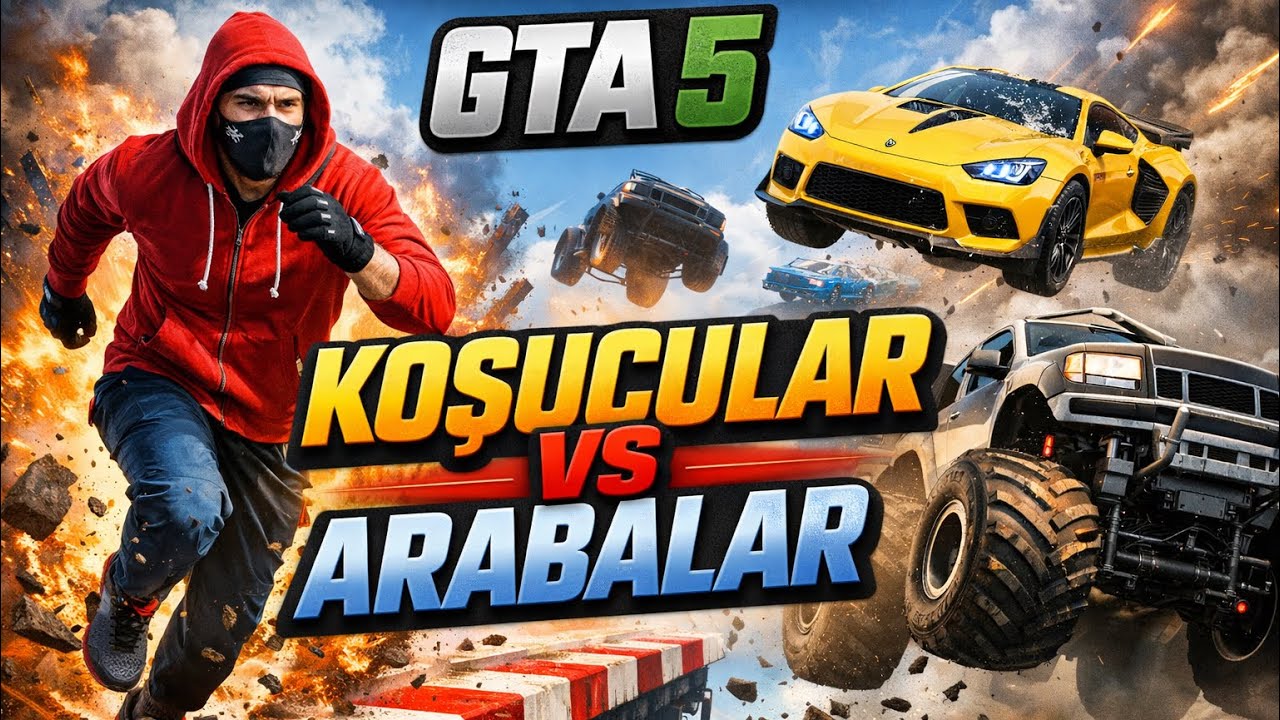 Ekiple gta 5 arabalar vs koşucular