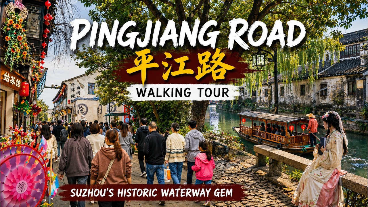 Pingjiang Road (平江路) Walkthrough: Suzhou’s Historic Waterway Gem | Suzhou, China | 4K
