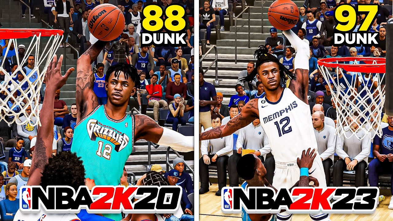 Делаем бросок сверху в стиле постера в каждой игре NBA 2K с помощью сборки JA MORANT (NBA 2K20 - ...