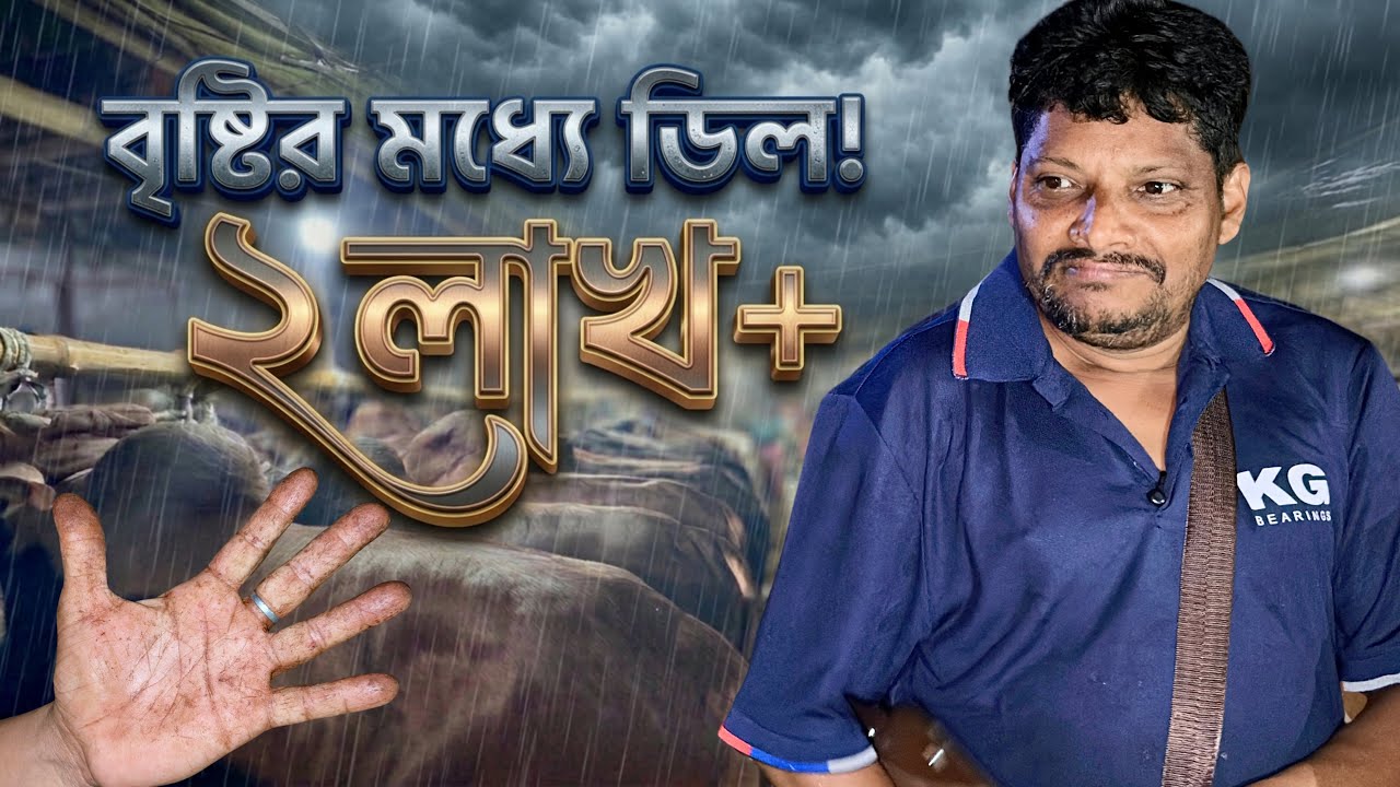 ⚡️এমন বৃষ্টিতে ডিল! 🔥২ লাখ+ দামে গরু কিনলেন আকরাম ভাই | Gabtoli Haat Cattle Market | Cow Buying BD 