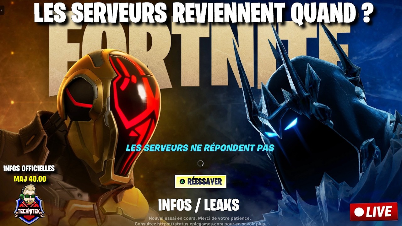 Fortnite : Les serveurs ne répondent pas ! MAJ 40.00 ! Infos et Leak EPIC ! Chapitre 7 Saison 2 !