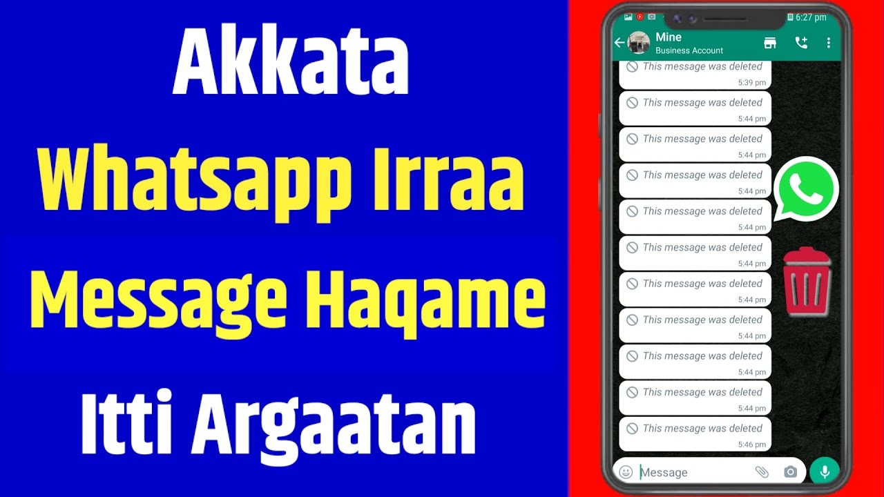 Akkata Whatsapp Irraa Message Haqaame Itti Dubiisan