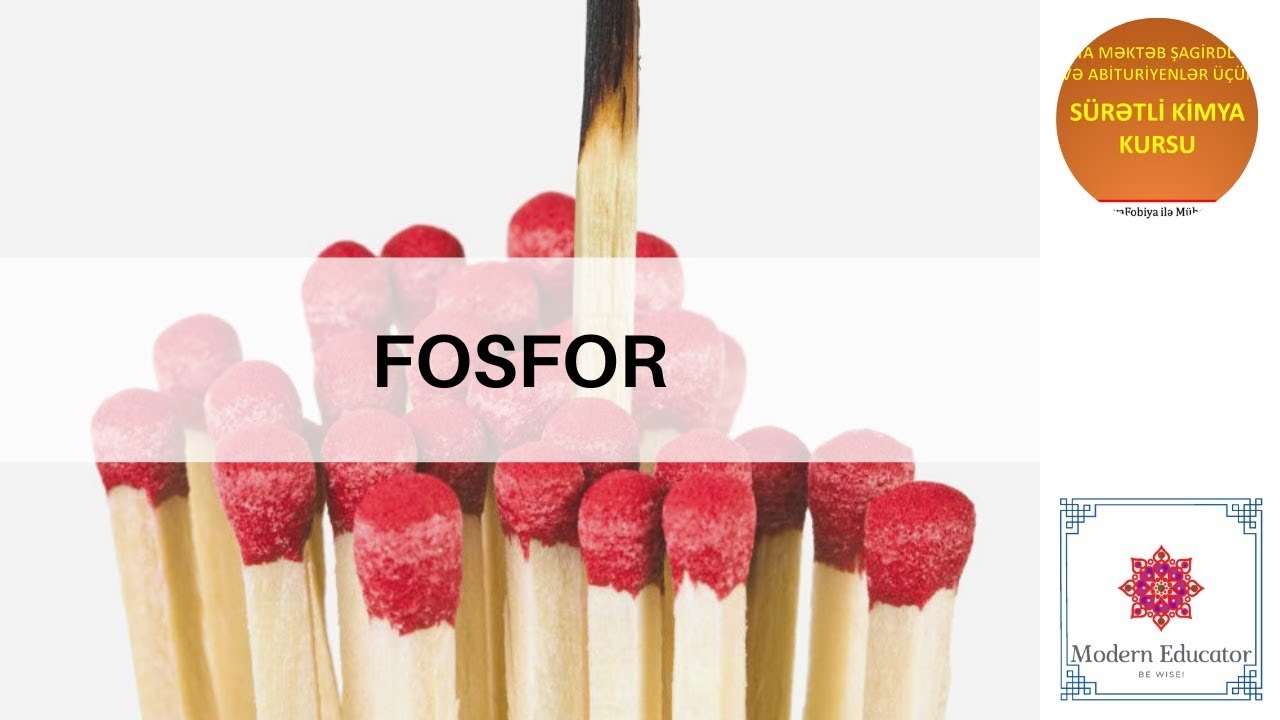 Sürətli Kimya Kursu - DƏRS - 83 - Fosfor