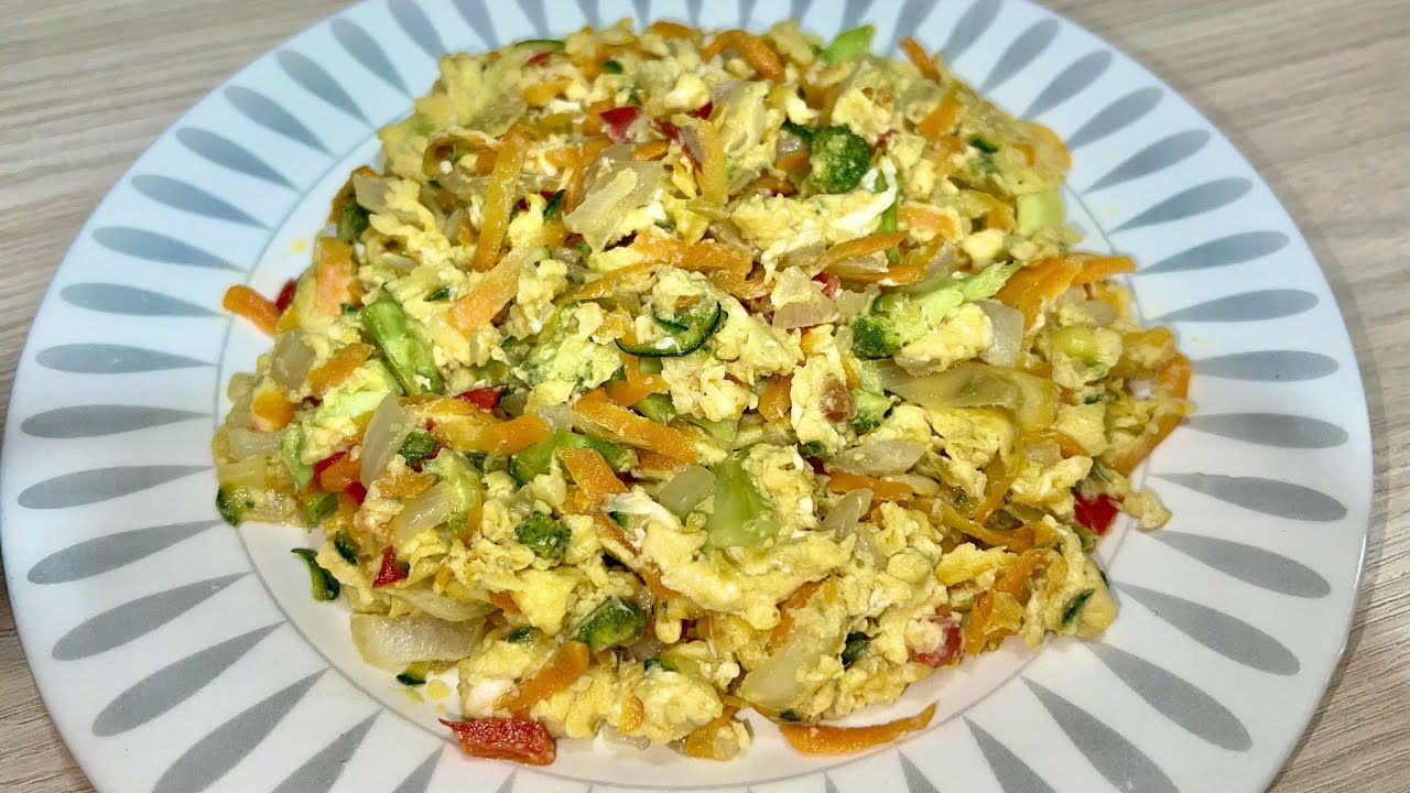 Huevos Revueltos con Verduras | Desayuno Delicioso y Saludable 👌