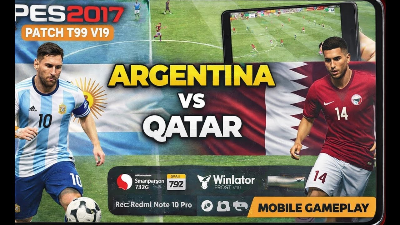 Argentina vs Qatar – Simulation Match | PES 2017