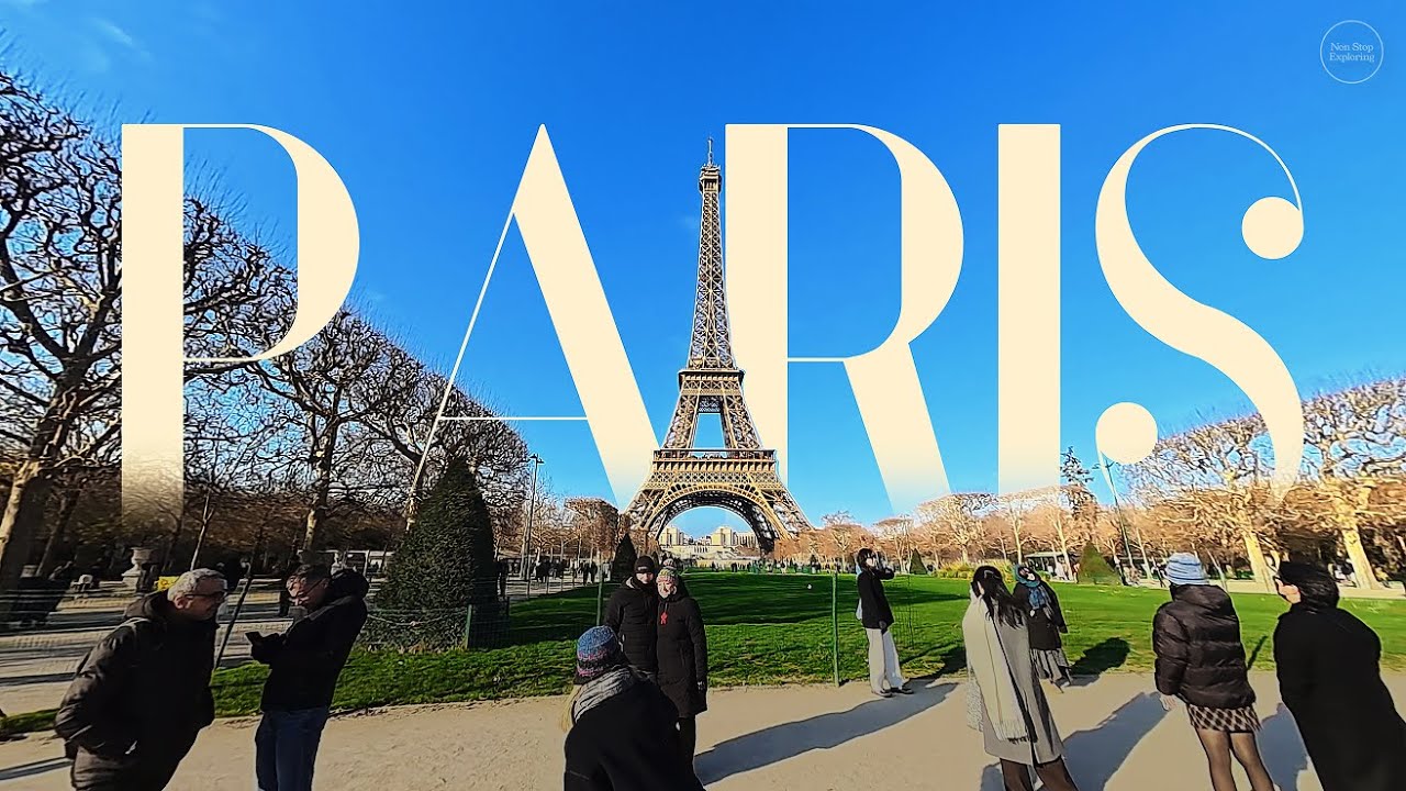 PARIS WALKING TOUR 4K | Sunny Christmas Day | Eiffel Tower, Arc de Triomphe & Sacré-Cœur 🇫🇷