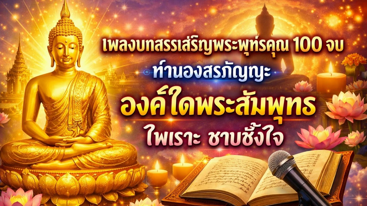 บทสวดสรภัญญะ 100 จบ (องค์ใดพระสัมพุทธ) เสียงสวรรค์ น้อมระลึกคุณพระพุทธเจ้า เย็นใจ #สวดมนต์