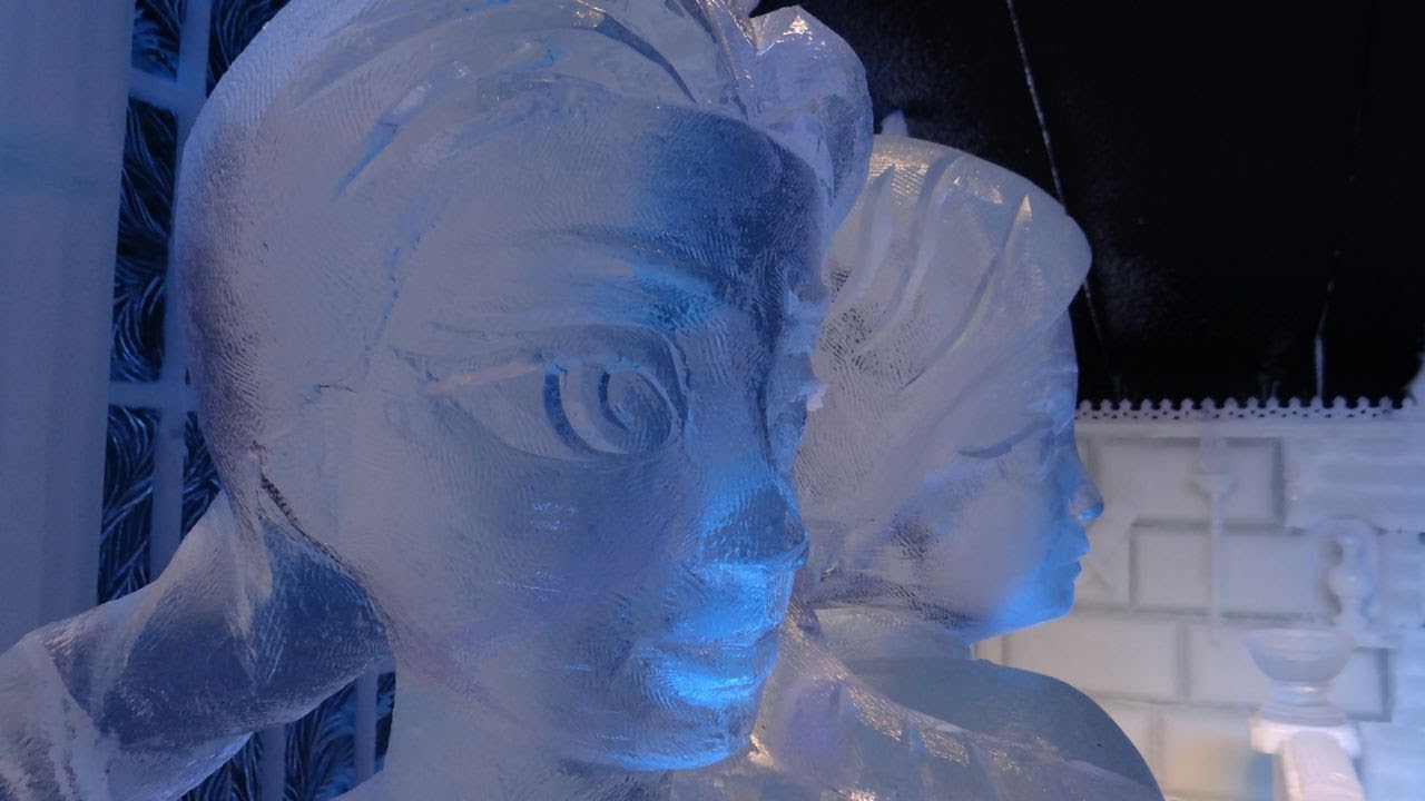 Disney's Frozen Ice sculptures Making of 5 day's before opening