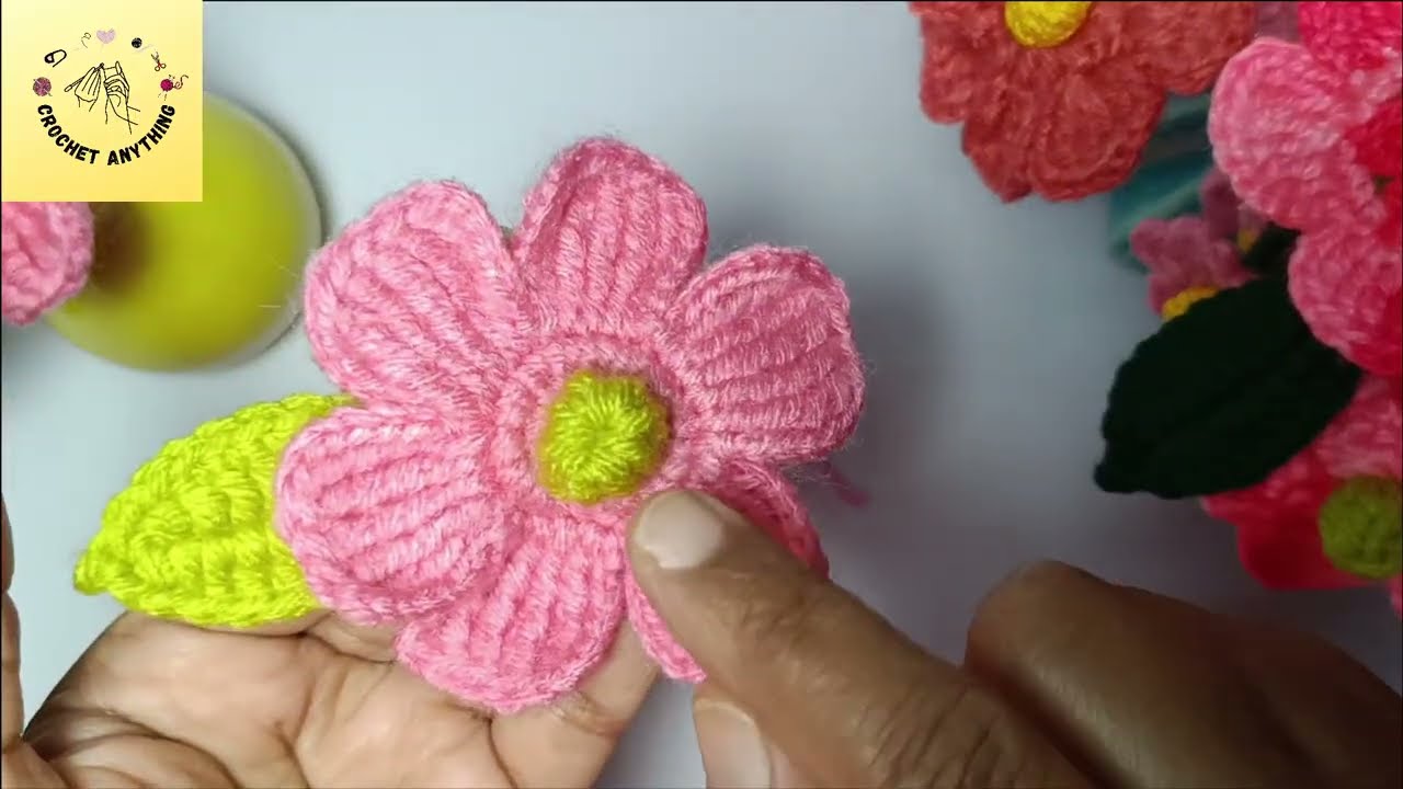 Easy Crochet Mini Flower 1(ಕ್ರೋಷೆಟ್ ಹೂವು 1) in Kannada(ಕನ್ನಡ)along with English subtitle
