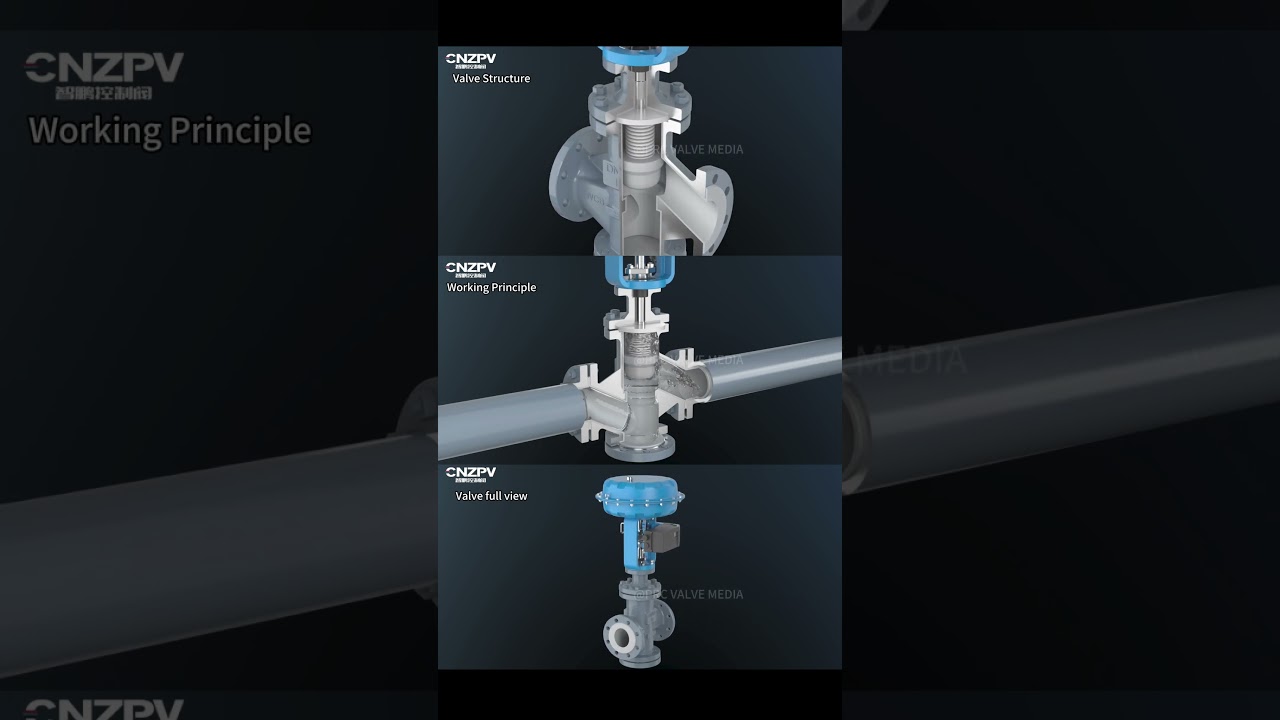 Structure and working principle of fluorine lined bellows adjustment valve--Zhipeng  #valve #machine