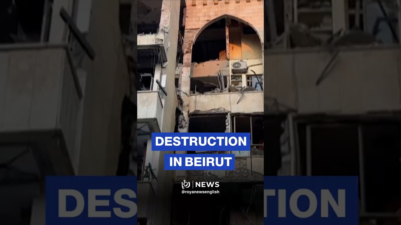 Aftermath following overnight &lsquo;Israeli&rsquo; strikes on south Beirut