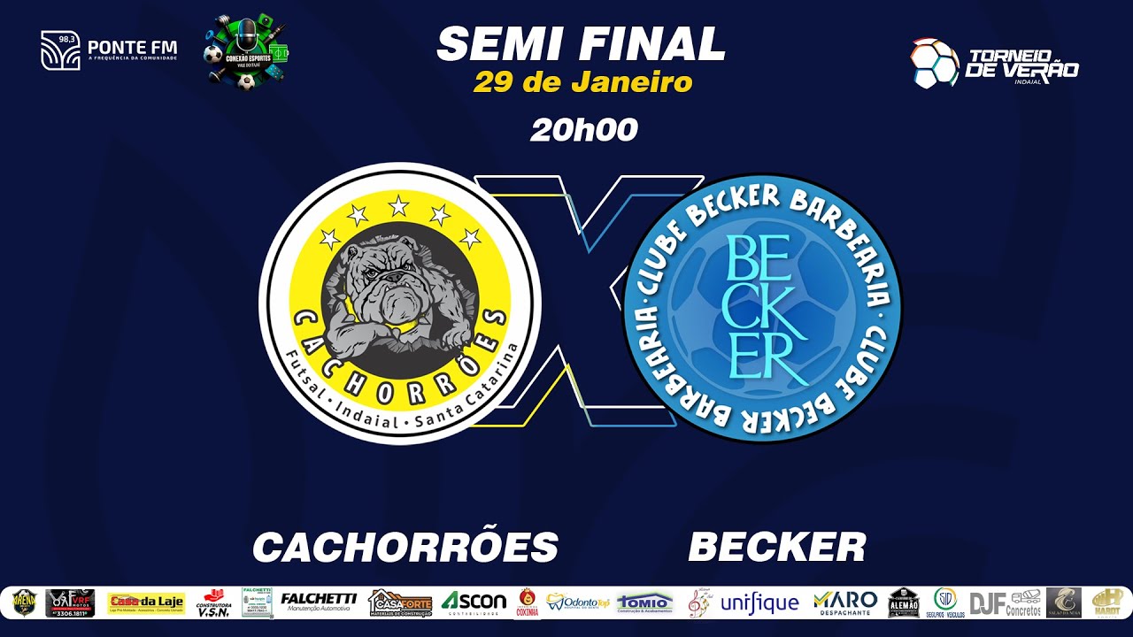 AO VIVO | SEMI FINAL – Torneio de Verão Indaial 2026 | Cachorrões x Becker