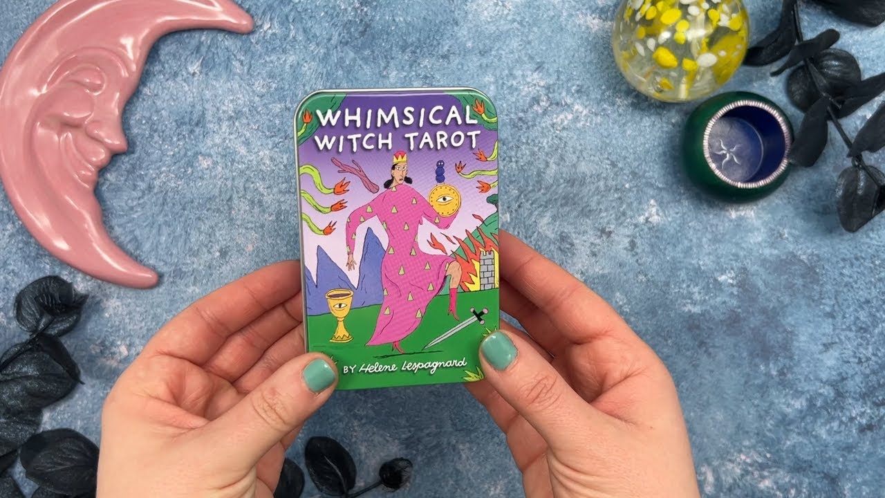 Whimsical Witch Tarot in a Tin 🤩 Funky 90's Cartoon Style Deck