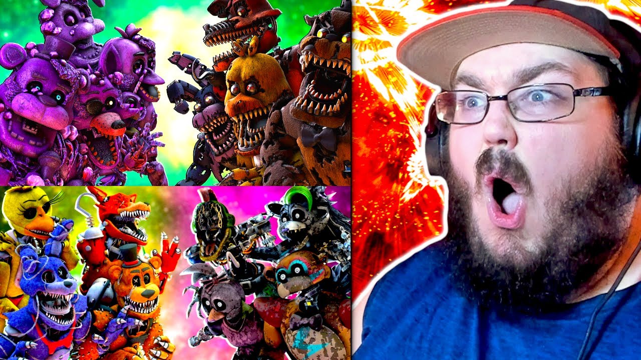 [SFM FNaF] Nightmare VR против Toxic Animatronics и Ignited Security Breach против Slasher FNAF Р...