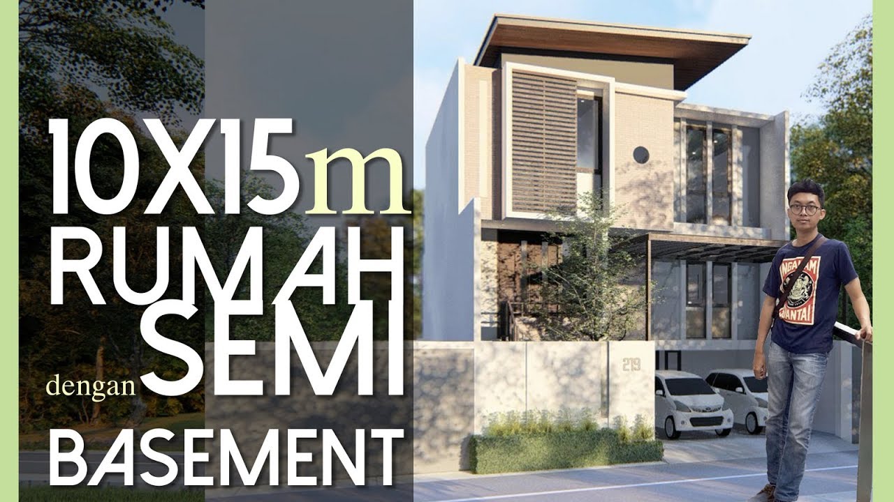 Kejutan di Ruang Keluarga! Rumah Semi Basement lahan 10x15m [kode 238]