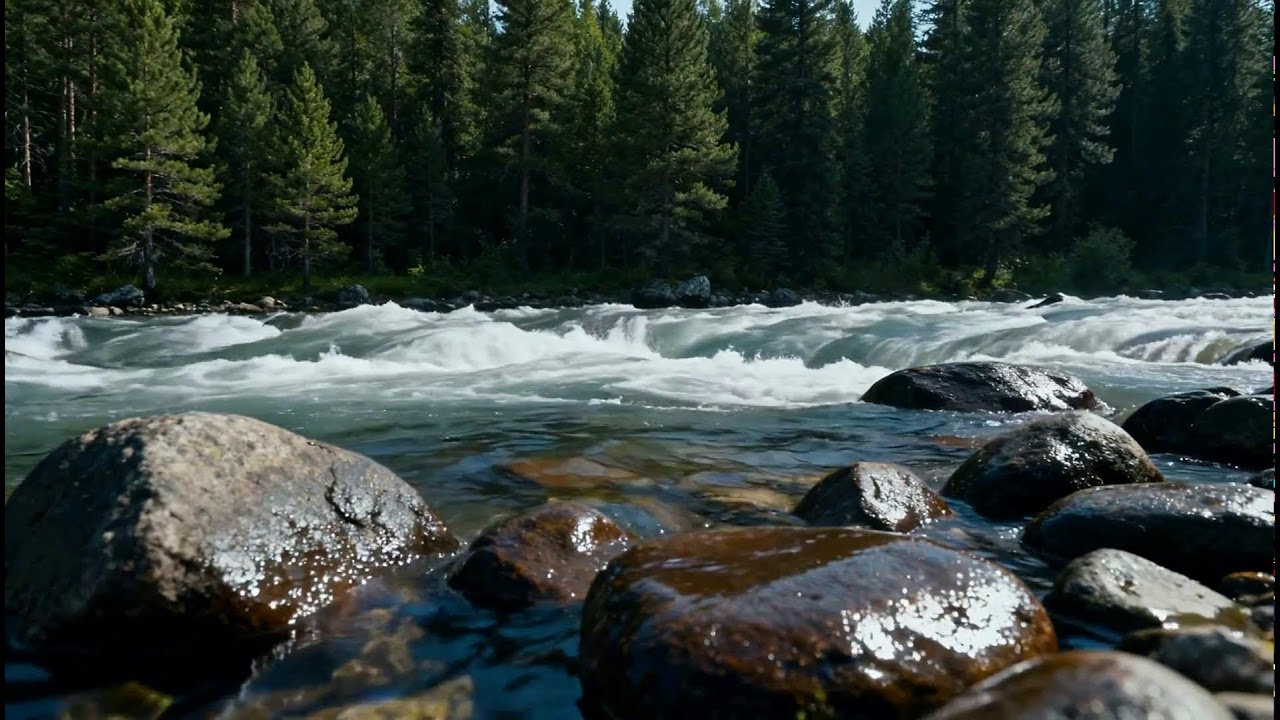 LIVE: Tranquil Wilderness River | Study & Relax 4K | White Noise Room 4K