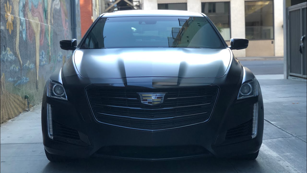 Cadillac vinyl wrap transformation