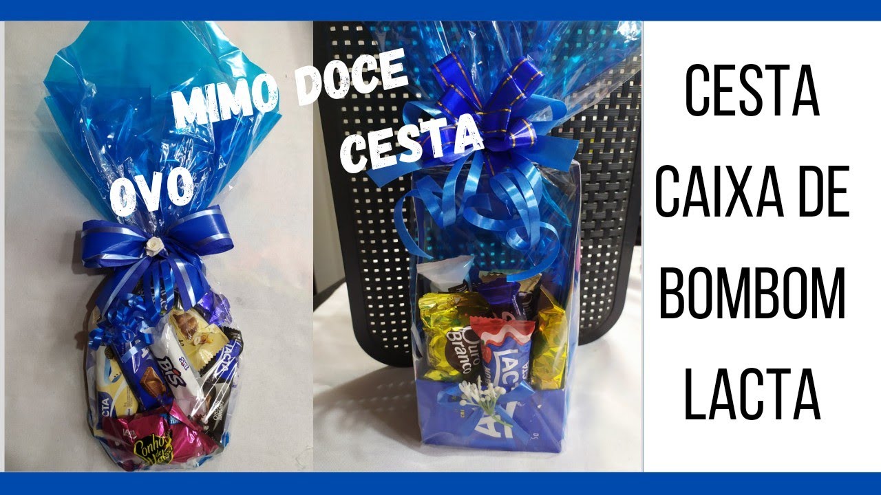 Ideia para P&aacute;scoa🍬#cesta caixa de Bombom Lacta #lembrancinha#chocolate#Lacta