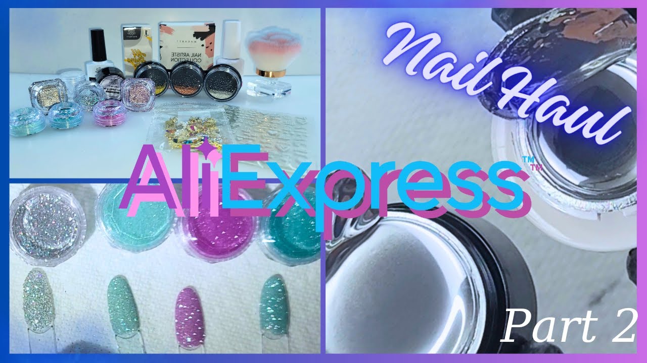 Huge AliExpress Nail Haul!! Reflective Glitter, Liquid and Powder Chrome!!
