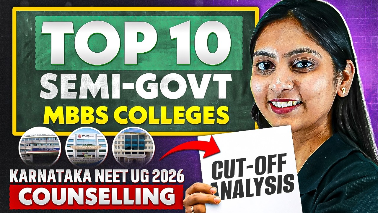 Top 10 Semi-Govt MBBS Colleges in Karnataka | NEET UG 2026 Counselling | Cut-Off Analysis