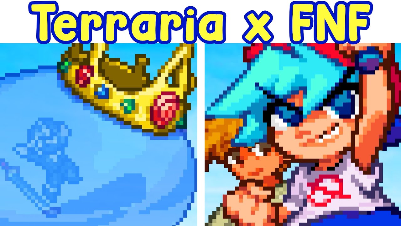 Friday Night Funkin': VS Terraria King Slime in TERRAFUNK (Terraria x FNF) FNF Mod